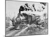 Early Passenger Train Passing through Rural Area-null-Mounted Photographic Print