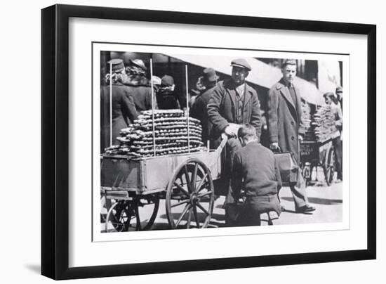 Early Philadelphia Pretzel Vendor-null-Framed Art Print