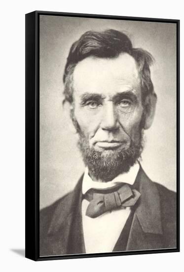 Early Photograph of Abraham Lincoln-null-Framed Stretched Canvas