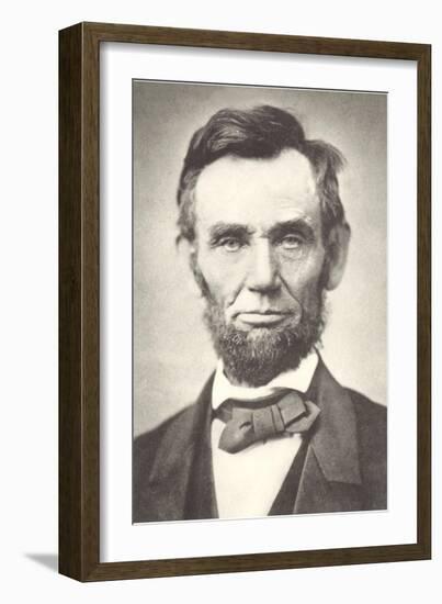 Early Photograph of Abraham Lincoln-null-Framed Art Print