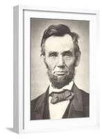 Early Photograph of Abraham Lincoln-null-Framed Art Print