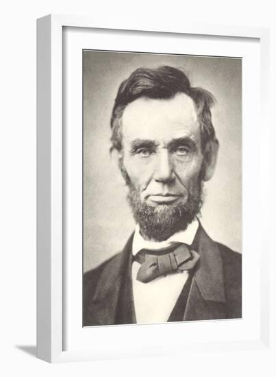 Early Photograph of Abraham Lincoln-null-Framed Art Print