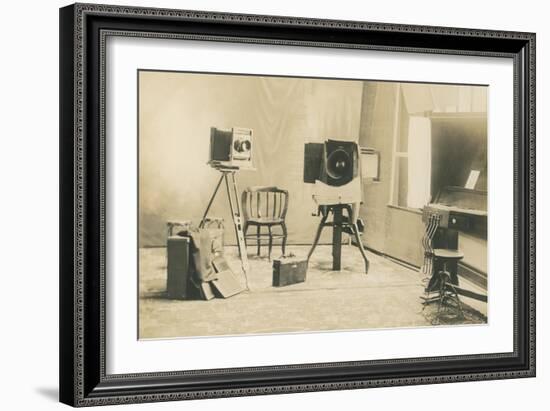 Early Photographic Equipment-null-Framed Art Print