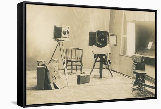 Early Photographic Equipment-null-Framed Stretched Canvas