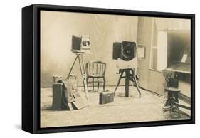 Early Photographic Equipment-null-Framed Stretched Canvas
