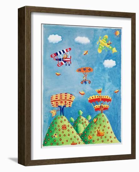 Early Plane Flight, 2004-Julie Nicholls-Framed Giclee Print