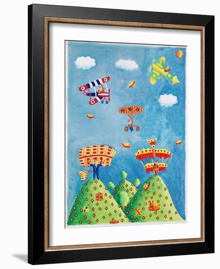 Early Plane Flight, 2004-Julie Nicholls-Framed Giclee Print