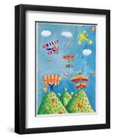 Early Plane Flight, 2004-Julie Nicholls-Framed Premium Giclee Print