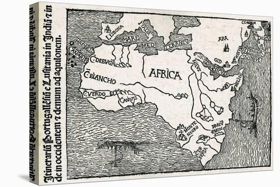 Early Portuguese Map of Africa-null-Stretched Canvas