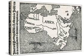 Early Portuguese Map of Africa-null-Stretched Canvas