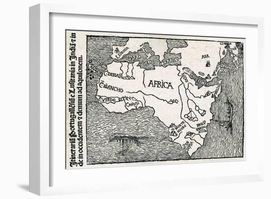 Early Portuguese Map of Africa-null-Framed Giclee Print