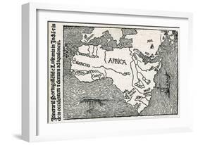 Early Portuguese Map of Africa-null-Framed Giclee Print