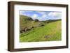 Early Purple Orchids (Orchis Mascula) and Peter's Rock, Cressbrook Dale Nature Reserve in May-Eleanor Scriven-Framed Photographic Print