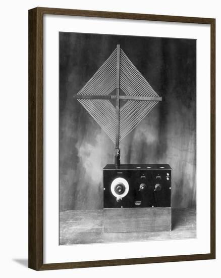 Early Radio with Antenna-null-Framed Photographic Print