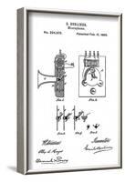 Early Recording Device: the Berliner Microphone Patent, 1880-null-Framed Photo