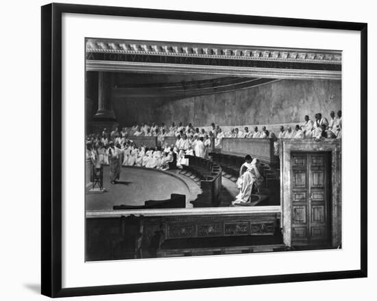 Early Roman Senate Mural Painting by Maccari-null-Framed Giclee Print