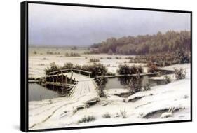 Early Snow, 1883-Yefim Yefimovich Volkov-Framed Stretched Canvas