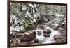 Early Snow in Avalanche Creek, Glacier National Park, Montana, USA-Chuck Haney-Framed Photographic Print