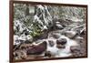 Early Snow in Avalanche Creek, Glacier National Park, Montana, USA-Chuck Haney-Framed Photographic Print