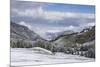 Early snow near to the Alpe di Siusi in the Dolomites, Trentinto-Alto Adige/South Tyrol, Italy, Eur-Julian Elliott-Mounted Photographic Print