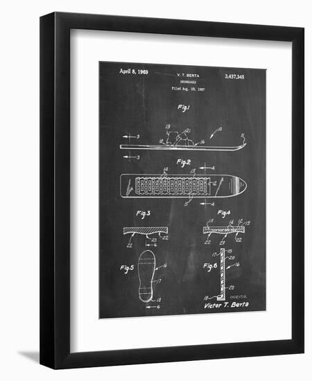 Early Snowboard Patent-null-Framed Art Print