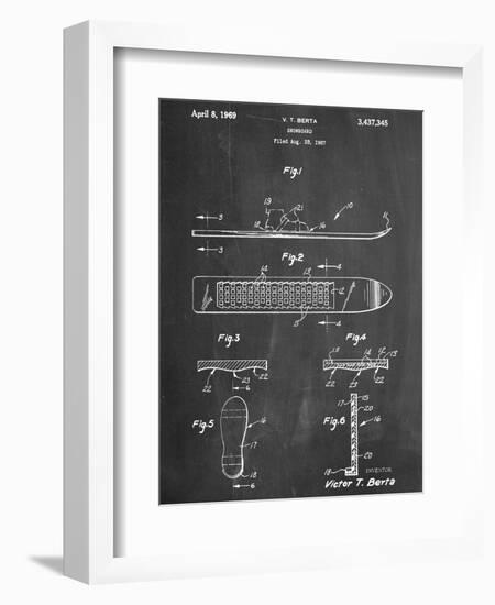 Early Snowboard Patent-null-Framed Art Print