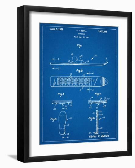 Early Snowboard Patent-null-Framed Art Print