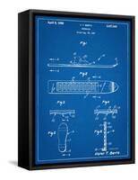 Early Snowboard Patent-null-Framed Stretched Canvas