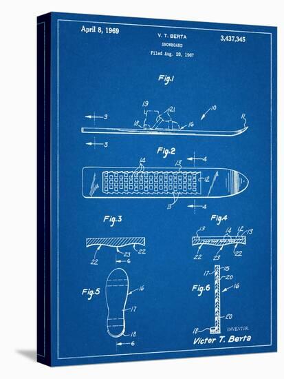 Early Snowboard Patent-null-Stretched Canvas