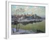 Early Spring, a City at the River, 1916-Konstantin Ivanovich Gorbatov-Framed Giclee Print