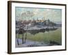 Early Spring, a City at the River, 1916-Konstantin Ivanovich Gorbatov-Framed Giclee Print