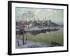 Early Spring, a City at the River, 1916-Konstantin Ivanovich Gorbatov-Framed Giclee Print