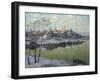 Early Spring, a City at the River, 1916-Konstantin Ivanovich Gorbatov-Framed Giclee Print