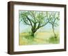 Early Spring Landscape,With Two Trees, 2009-Joan Thewsey-Framed Giclee Print