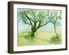 Early Spring Landscape,With Two Trees, 2009-Joan Thewsey-Framed Giclee Print