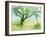 Early Spring Landscape,With Two Trees, 2009-Joan Thewsey-Framed Giclee Print