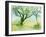 Early Spring Landscape,With Two Trees, 2009-Joan Thewsey-Framed Giclee Print