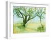 Early Spring Landscape,With Two Trees, 2009-Joan Thewsey-Framed Giclee Print