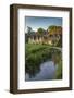 Early Spring morning view of the beautiful Cotswolds cottages at Arlington Row in Bibury-Adam Burton-Framed Photographic Print