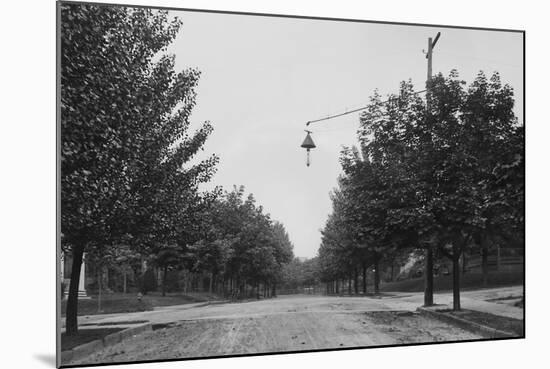 Early Street Light in Pennsylvania, Ca. 1900-null-Mounted Photographic Print