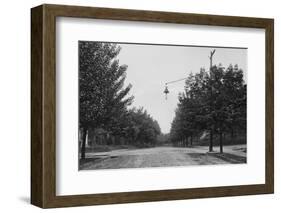 Early Street Light in Pennsylvania, Ca. 1900-null-Framed Photographic Print