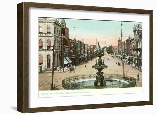 Early Street Scene, Montgomery, Alabama-null-Framed Art Print