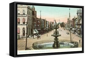 Early Street Scene, Montgomery, Alabama-null-Framed Stretched Canvas