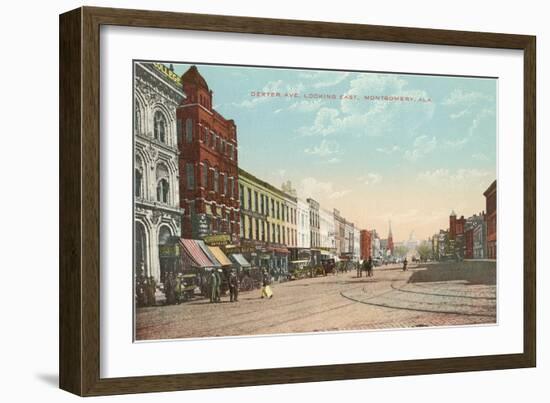 Early Street Scene, Montgomery, Alabama-null-Framed Art Print