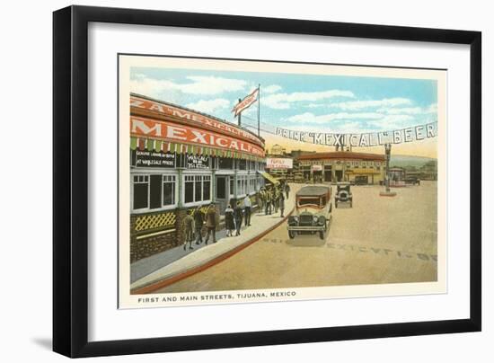 Early Street Scene, Tijuana, Mexico-null-Framed Art Print