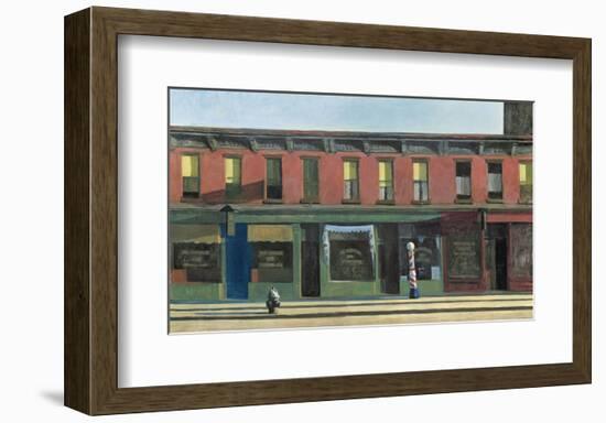 Early Sunday Morning, c.1930-Edward Hopper-Framed Art Print