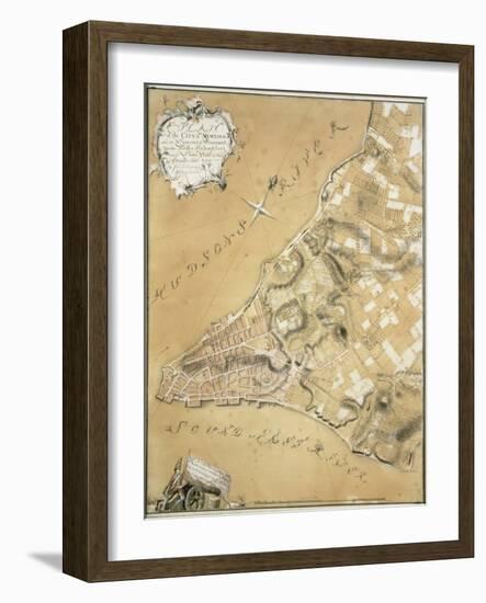 Early Survey of the City of New York and its Environs to Greenwich, 1766-John Montresor-Framed Giclee Print