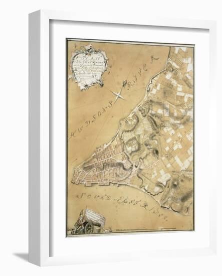 Early Survey of the City of New York and its Environs to Greenwich, 1766-John Montresor-Framed Giclee Print