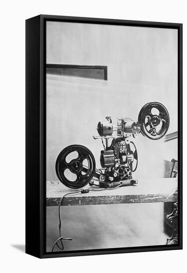 Early Talkie Movie Projector-null-Framed Stretched Canvas