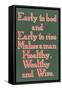 Early to Bed Slogan-null-Framed Stretched Canvas